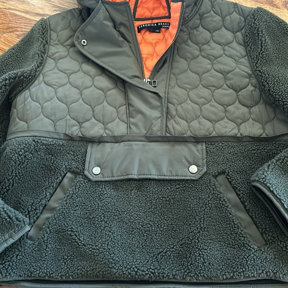 Veronica Beard Leo High Pile fleece Size L - Picture 3 of 6